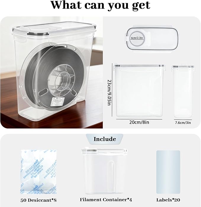 Filament Storage Box, 4 Pack Filament containers. This 3D Printer Filament - Image 5