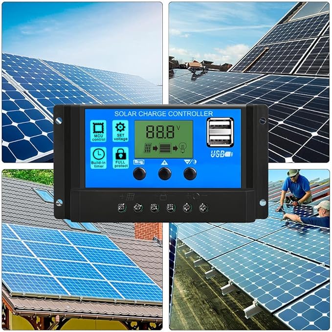 PWM Solar Charge Controller 20A Solar Panel Controller 12V/24V Auto Adjustable - Image 7