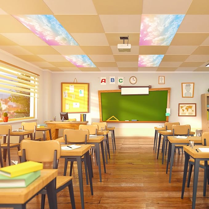 Outus 8 Pcs Fluorescent Light Cover Classroom Lighting Cover - Image 7