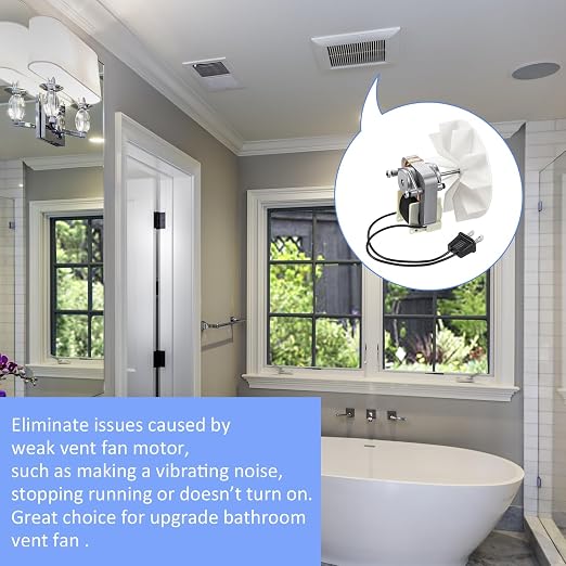 Universal Bathroom Vent Exhaust Fan Motor, 50CFM 120V Replacement Electric - Image 5