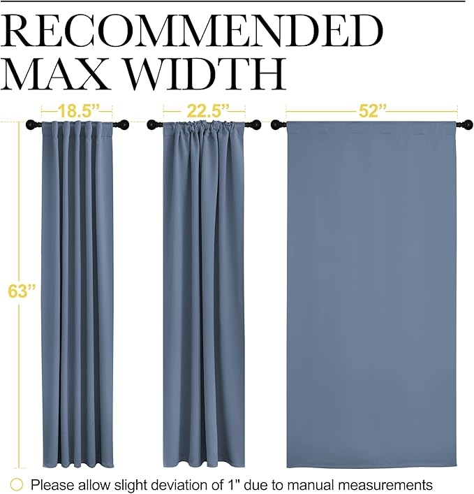 NICETOWN Door Window Blackout Curtains - Image 8