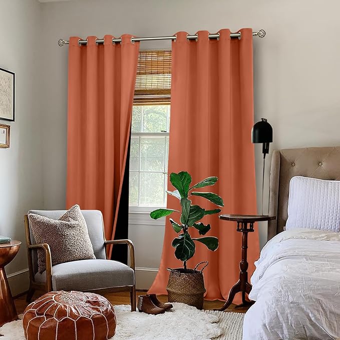 BGment Thermal Insulated 100% Blackout Curtains 90 Inch Length 2 Panels - Image 2