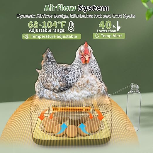 Incubators for Hatching Eggs 12 Egg Digital Egg Incubator Precision Auto Temp - Image 7