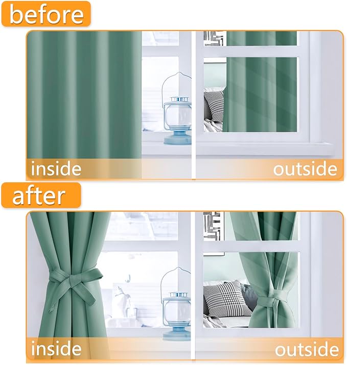 Hiasan Blackout Curtains for Bedroom, 60 x 84 Inches Long - Image 5