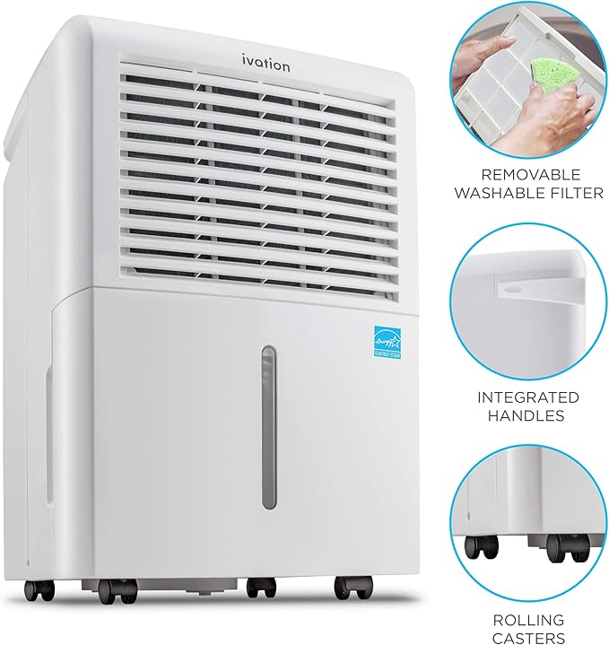 Ivation 4, 500 Sq Ft Smart Wi-Fi Energy Star Dehumidifier - Image 4