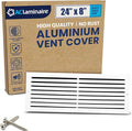 24x8 Inch Air Return Vent Cover Decorative – Premium Aluminum AC Vent Cover by LAMINAIRE