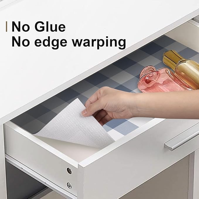 Shelf Drawer Liner for Kitchen Cabinets Non-Adhesive, 17.5IN x 10FT Non-Slip - Image 4