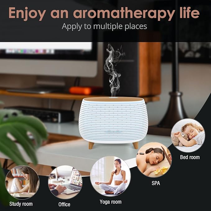 2-in-1 BT Speaker & Ultrasonic Essential Oil Diffuser, Aromatherapy Diffuser - Image 5