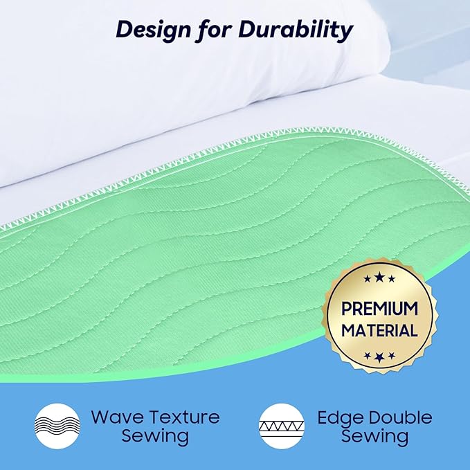 4 Pack 36” x 54” Extra Heavy Absorbency Washable Underpads, Waterproof Nursing - Image 5