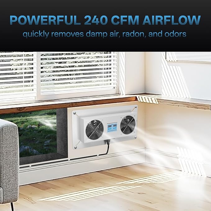 240 CFM Crawlspace Vent Fan, - Image 3