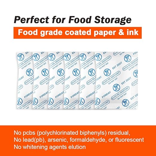 1 Gram 1000 Packets Fonday Food Grade Silica Gel Desiccants Packs Moisture - Image 5
