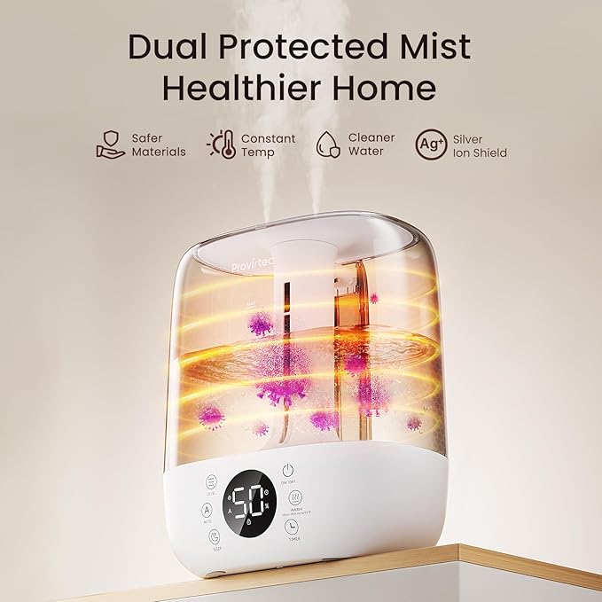6L Self-Cleaning Humidifier for Large Room, CleanCare Warm & Cool Mist - Image 2