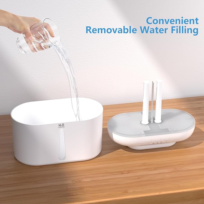SZO Humidifiers for Bedroom Large Room, 2.5L Dual Nozzle Cool Mist Humidifier - Image 8