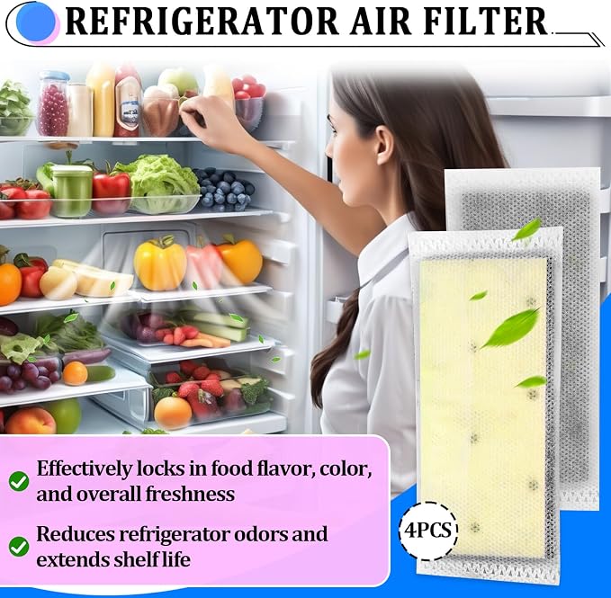 4 Pack Refrigerator Air Filter for Frigidaire PureAir PK-2 Produce Keeper Plus - Image 2