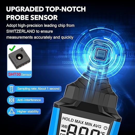 Temperature Humidity Meter, High Precision Digital Hygrometer - Image 3
