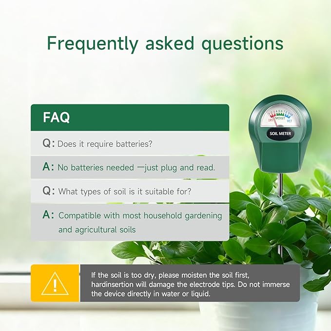 Soil Moisture Meter for Plants, Hygrometer Sensor Water Monitor, Plant Moisture - Image 4