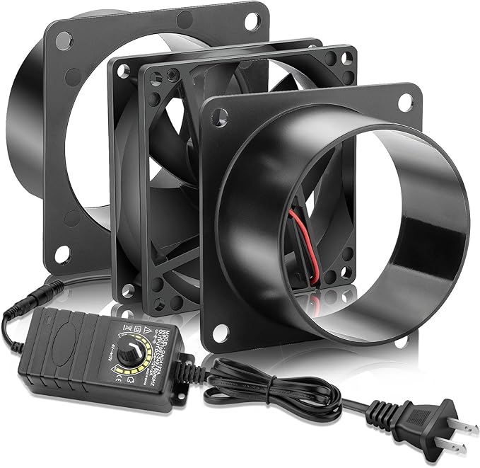 80mm x 25mm 3 Inch Duct Household Ventilation 12V Exhaust Fan by CoolingFan