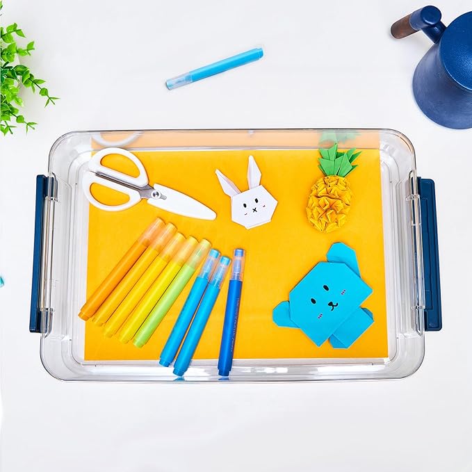 2 Pcs 5.5qt 9 x 13 Plastic Portable Project Case - Image 8