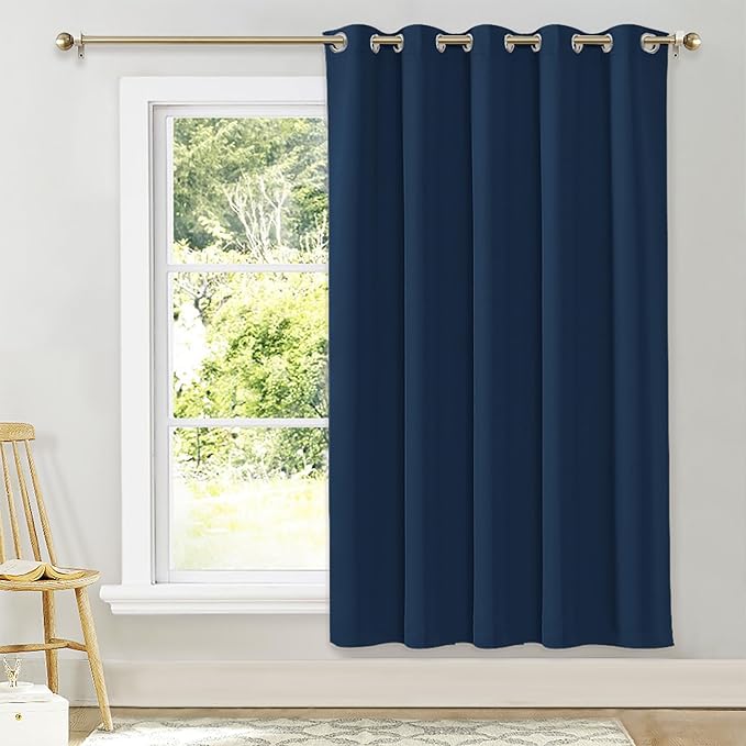 NICETOWN Blackout Wide Blinds for Sliding Door, Moroccan Blue, W70 x L72 by NICETOWN