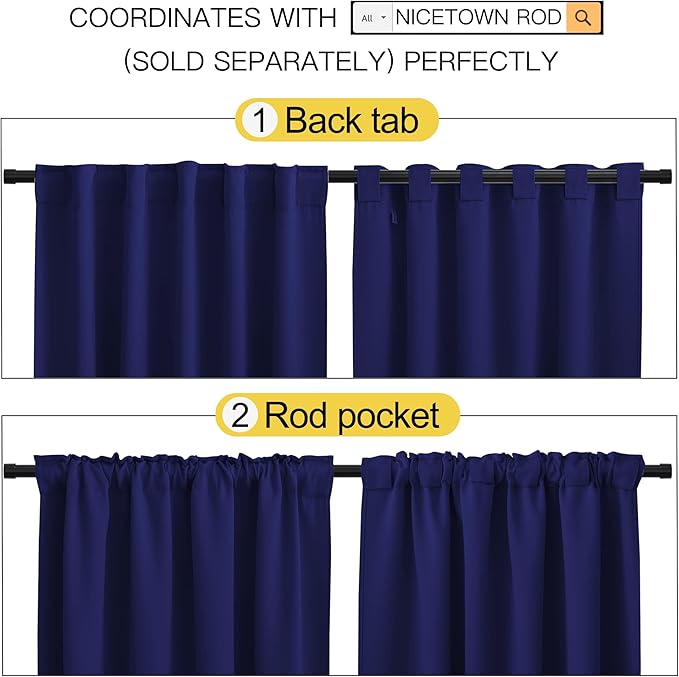 NICETOWN Blackout Draperies Curtains Window Drapes - Image 4