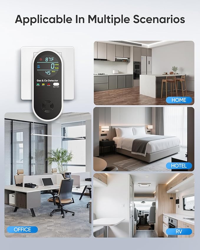 Carbon Monoxide Detectors & Natural Gas Detector, 4-in-1 Carbon Monoxide - Image 6