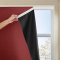Adhesive Curtain 100% Blackout No-Drill Easy Install by JILRON