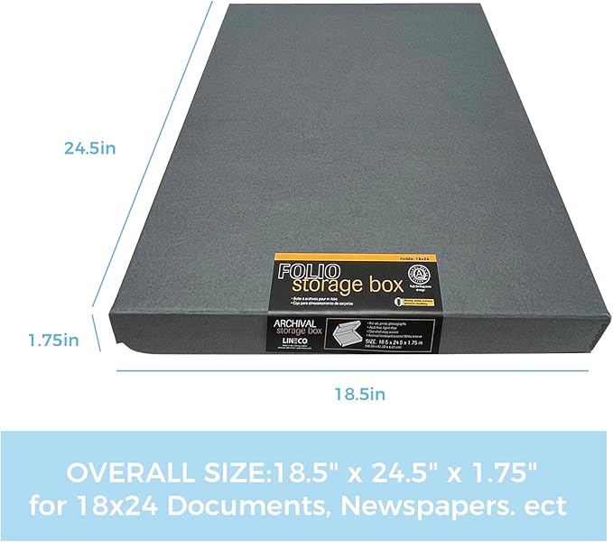 Lineco Folio Storage Box, Clamshell Design - Image 2