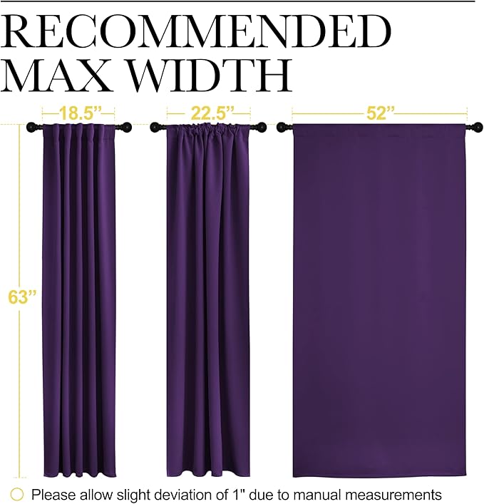 NICETOWN Kitchen Blackout Draperies Curtains - Image 8