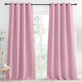 NICETOWN Kitchen Blackout Window Curtain Panel, Rouge Pink, 1 Panel, 55 by 96 by NICETOWN