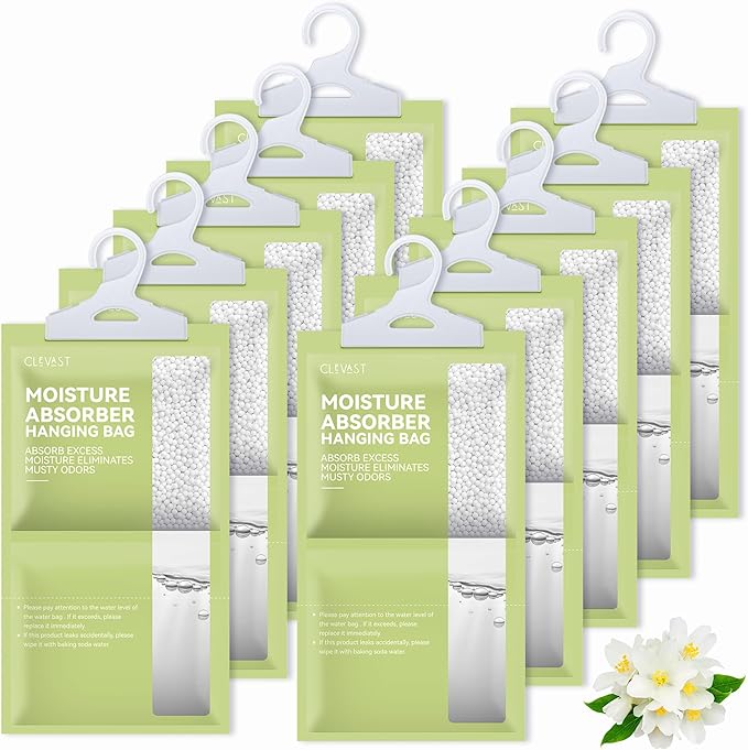 CLEVAST Moisture Absorbers Packets 10 Pack, Dehumidifier Bags by CLEVAST