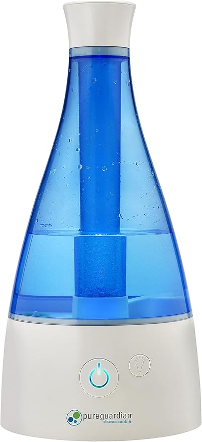 PureGuardian Ultrasonic Cool Mist Humidifier, 30 Hrs. Run Time, 0.5 Gal. Tank by GuardianTechnologies