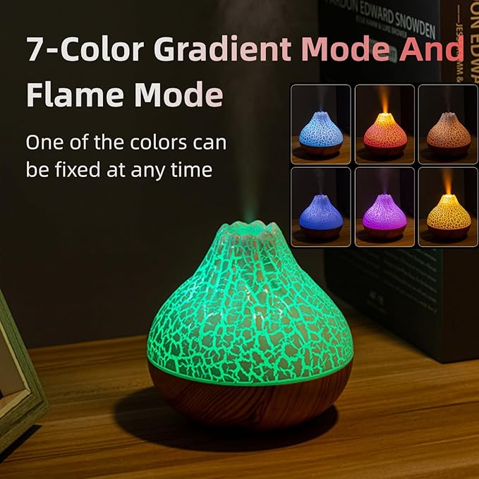 Mini Colorful Cool Humidifier, Volcano Shape Humidifier, USB Personal Desktop - Image 5