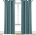 NICETOWN Greyish Blue Blackout Room Darkening Drapery Window Treatment Thermal by NICETOWN