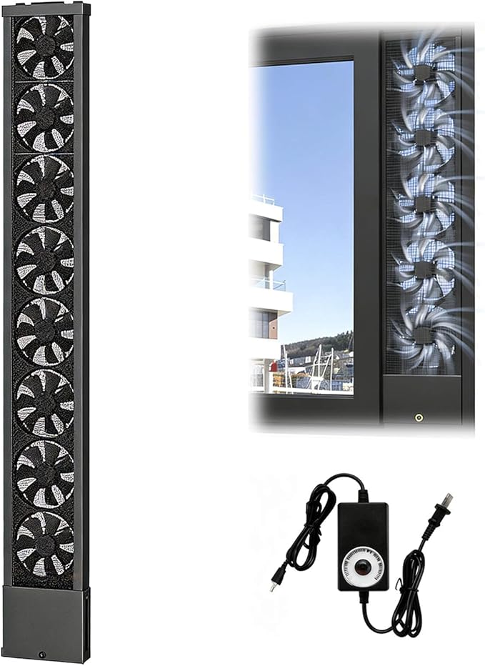Vertical Window Exhaust Fan for Sliding Windows-Easy Tool-Free Installation by Unknown