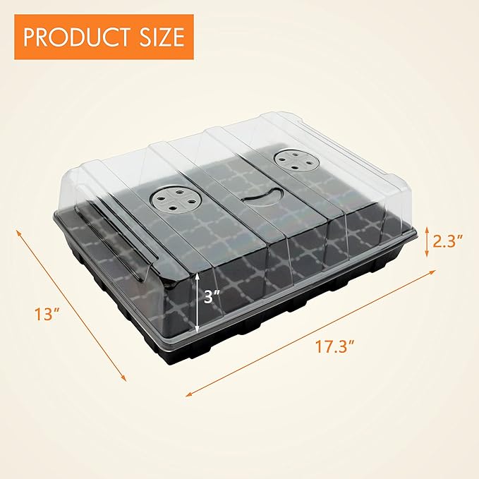 Gardzen Seed Starter Tray, 5 Pack Smiling Face Plant Germination Trays - Image 5