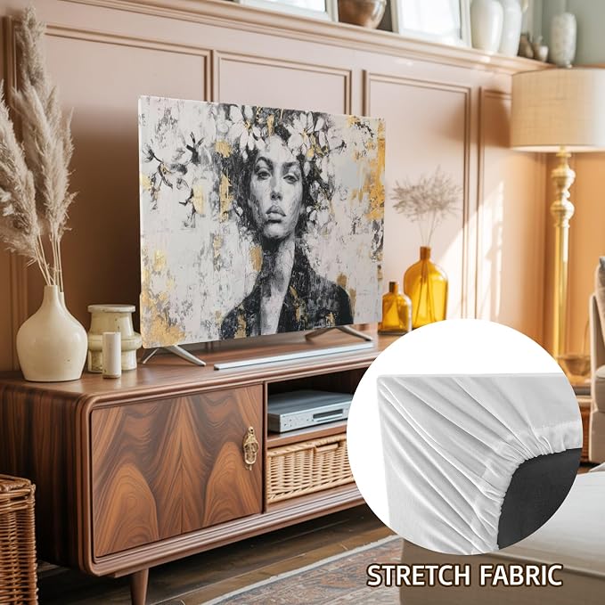 Elastic Indoor TV Cover 32" Dust Protector, African American Posters Stretch - Image 2