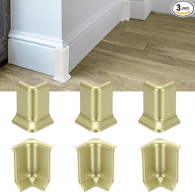 uxcell Self Adhesive Baseboard Corner Blocks, 2.2 Inch Wall Edge Corner by uxcell