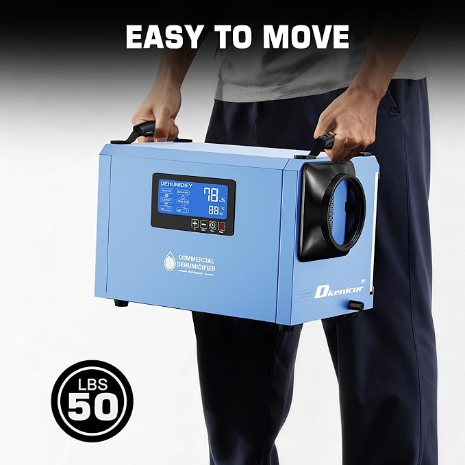 145 Pints Commercial Dehumidifier, Industrial Water Damage Unit up to 6 - Image 7