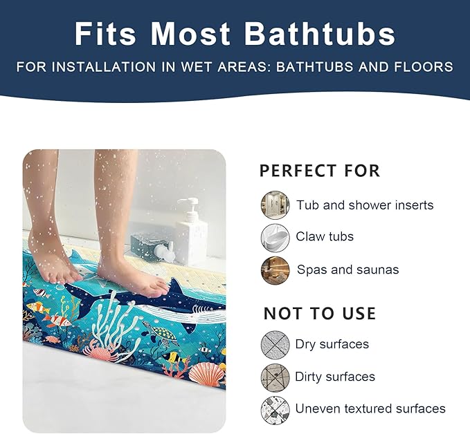 XIYUNTE Baby Bath Mat for Tub Non Slip Kids Bath Mat - Image 7