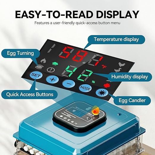 Incubators for Hatching Eggs, 136 Eggs Incubator Digital Poultry Hatcher - Image 4