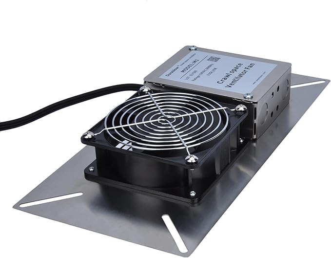Durablow M1P 110 CFM Air-Out Stainless Steel Crawl Space Vent Fan, Foundation - Image 4