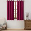 BULBUL Red Curtains 63 inch Length- Living Room Red Velvet Blackout Window by ModernShinyVelvetCurtains