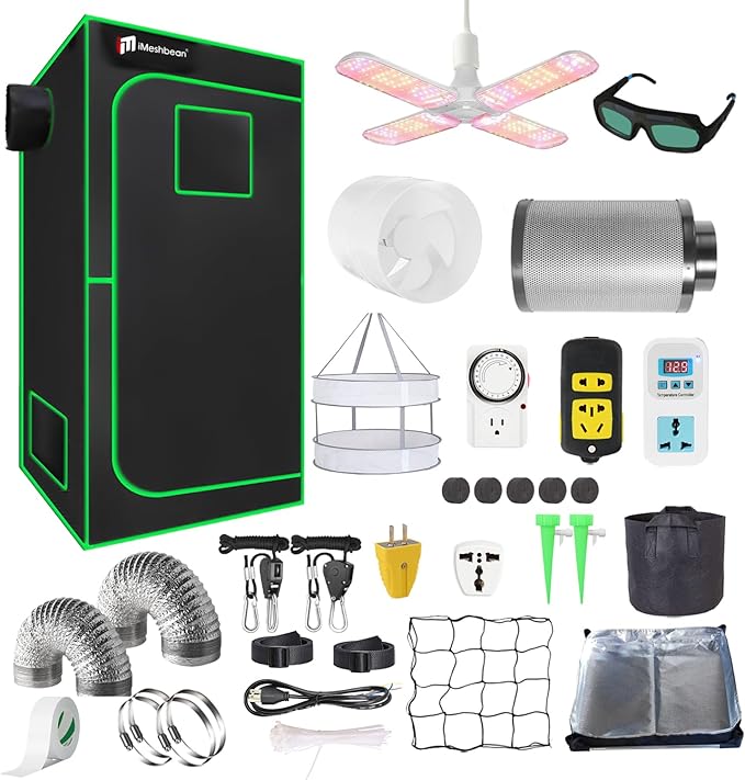 24"x24"x55" Grow Tent Kit, Indoor Grow Tent Complete System High Reflective by iMeshbean