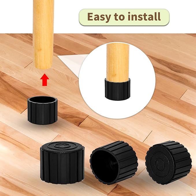 Flyshop 1-1/2", 38 mm Patio Chair Leg Caps Furniture Table Covers Floor - Image 6
