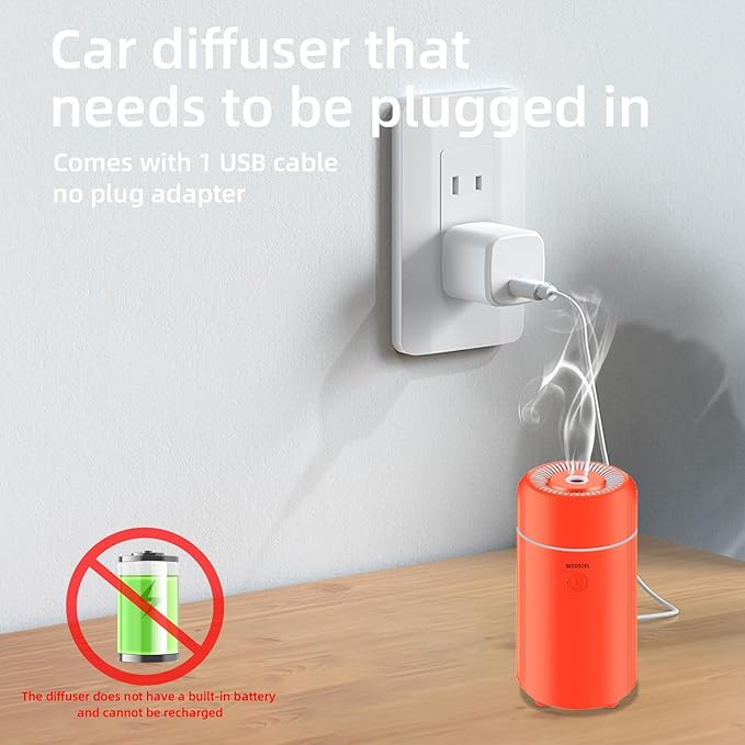 100ML Car Essential Oil Diffuser, Mini Air Humidifier - Image 2