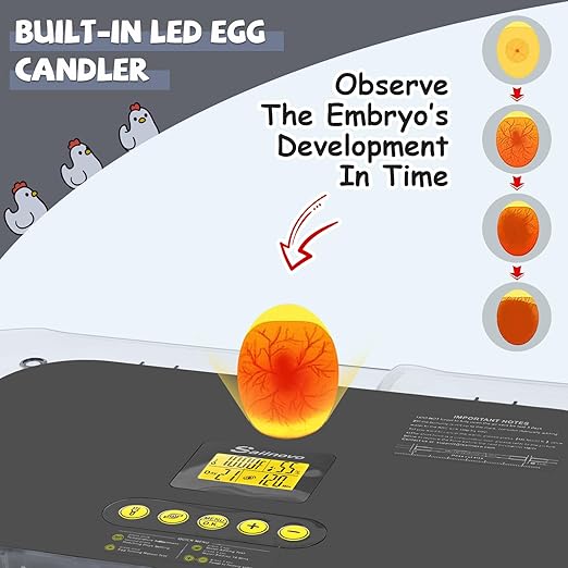 Sailnovo Incubators for Hatching Eggs 70 Egg Incubator - Image 6