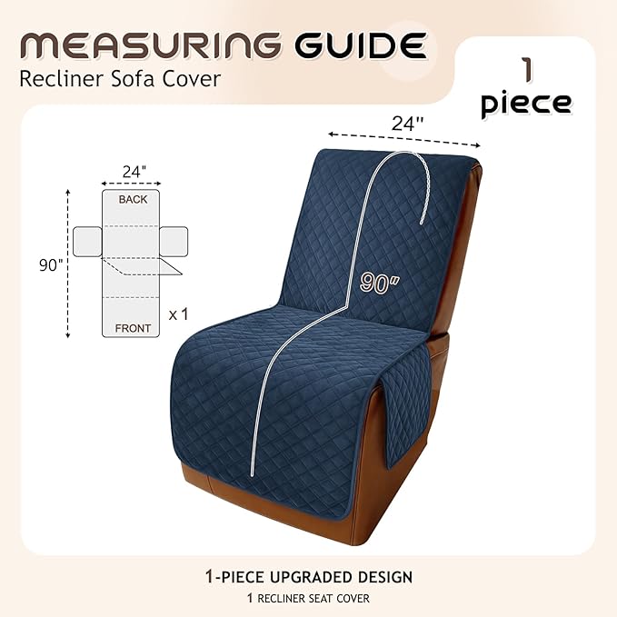 Arfntevss Waterproof Recliner Sectional Couch Covers - Image 5