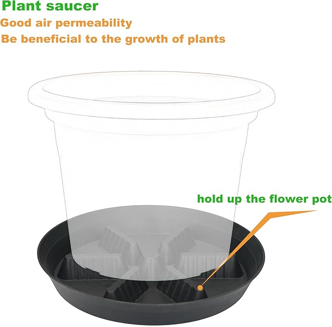 2 Pack Plant Saucer 17 inch 2 Pack, Raised Middle Plant Trays - Image 4