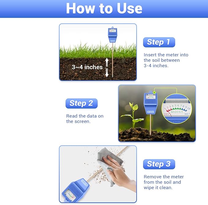 Soil Moisture Meter Tester for Plants, Hygrometer Moisture Sensor for - Image 3