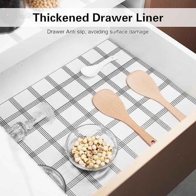 Drawer and Shelf Liner for Kitchen Cabinet, Non-Adhesive Cabinet Liner 12in x - Image 3